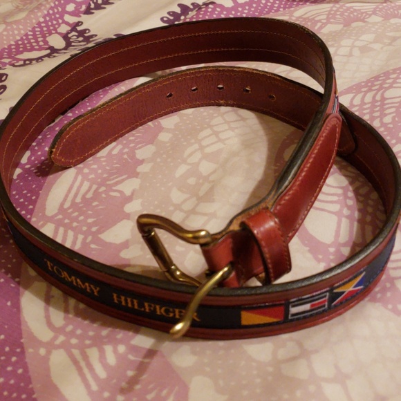 tommy hilfiger flag belt